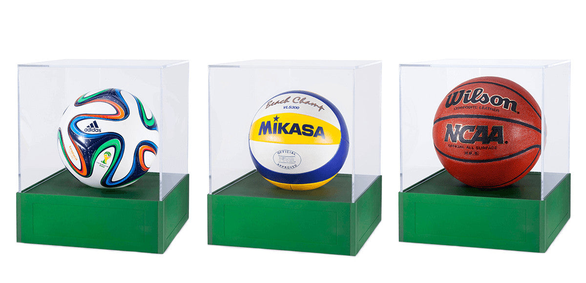 soccer ball volleyball basketball display case aluminum