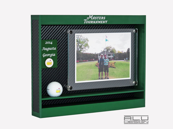 MASTERS GOLF BALL DISPLAY SHADOW BOX - Made in USA